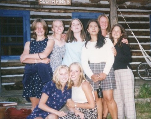 Mid-1990s: Lane (back row, far left) and her South Pines posse
